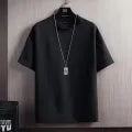 2 PCS Summer Casual T-Shirt Set Loose-fit half sleeve T-shirt made from high-quality polyester. Lightweight, breathable, and perfect for everyday summer wear.