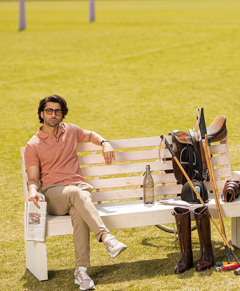 Peach Interlock POLO