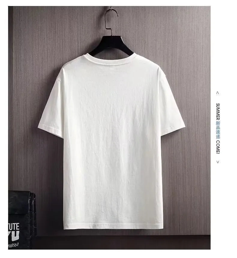 2 PCS Summer Casual T-Shirt Set Loose-fit half sleeve T-shirt made from high-quality polyester. Lightweight, breathable, and perfect for everyday summer wear.