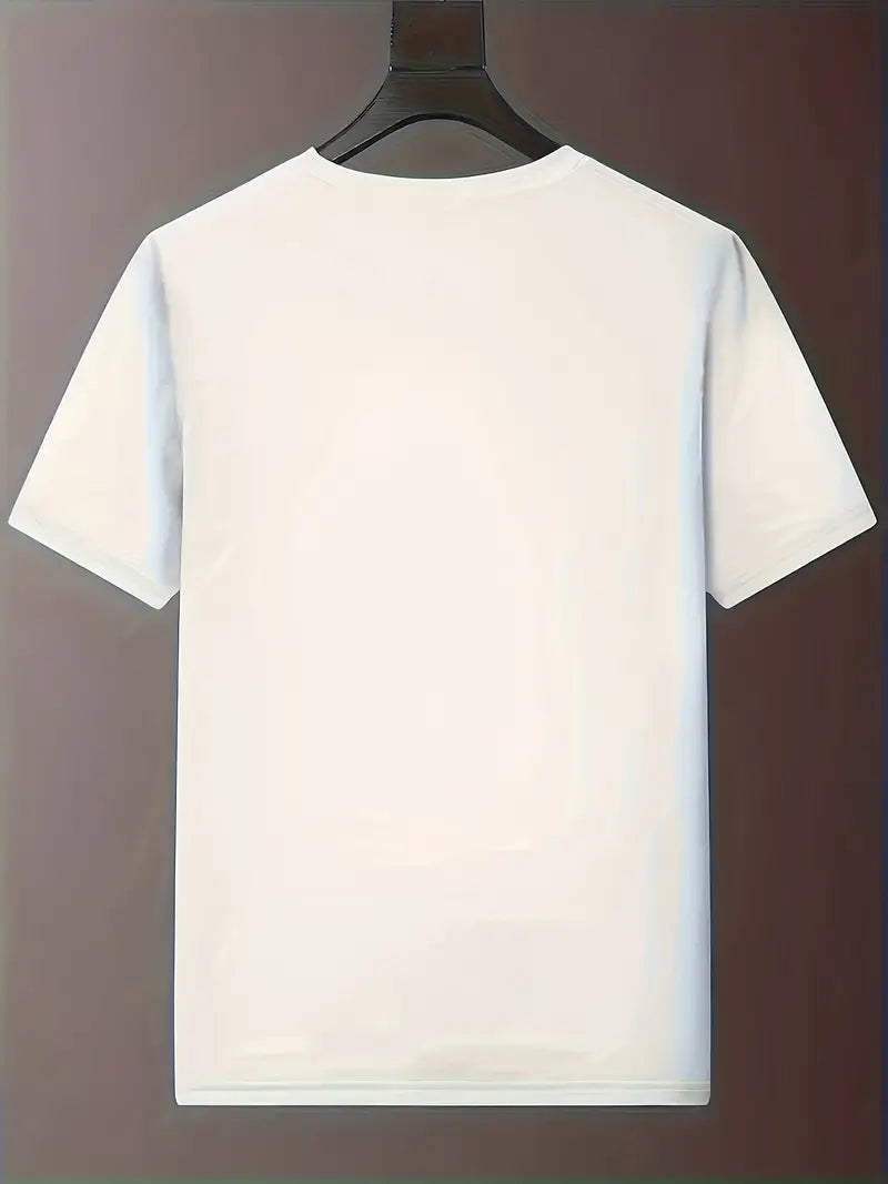 NEW TRENDY COLLECTİON Milano Letter Printed Men's Round Neck Short Sleeve T-Shirt.