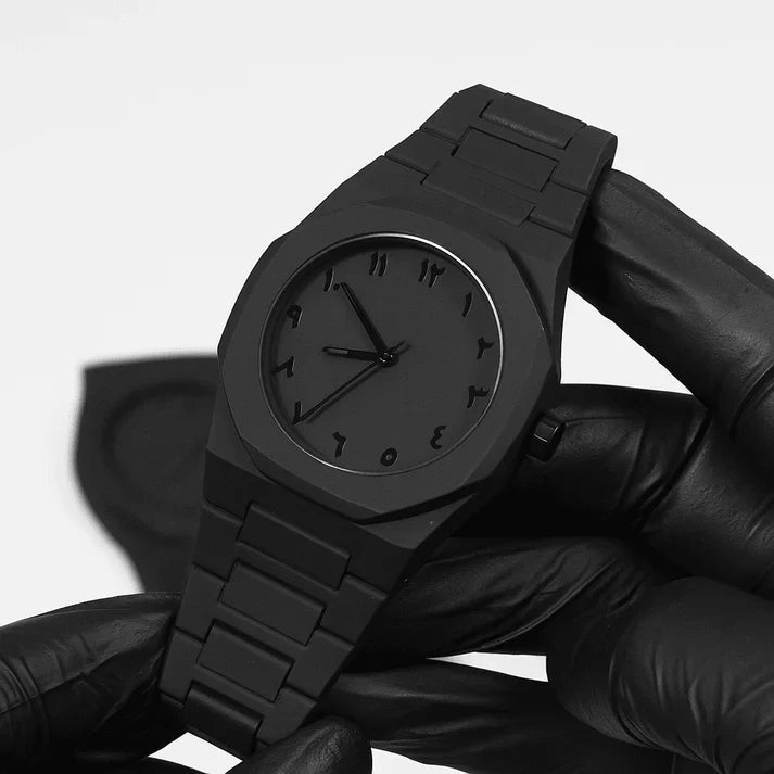 Black Arabic Aura Watch Full Mat Black
