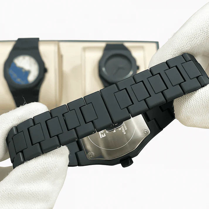 Black Arabic Aura Watch Full Mat Black