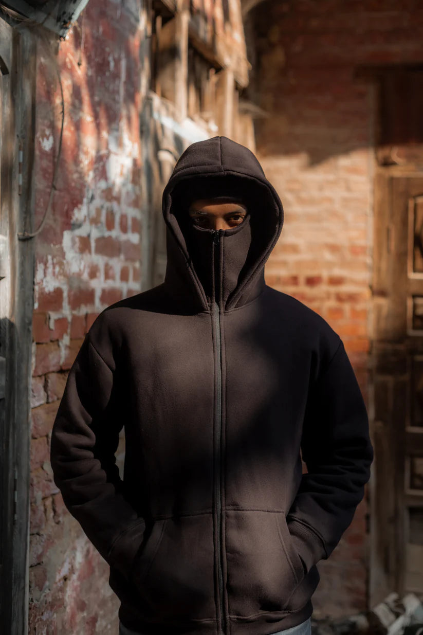 Balaclava Ninja Zipper Hoodie Jacket