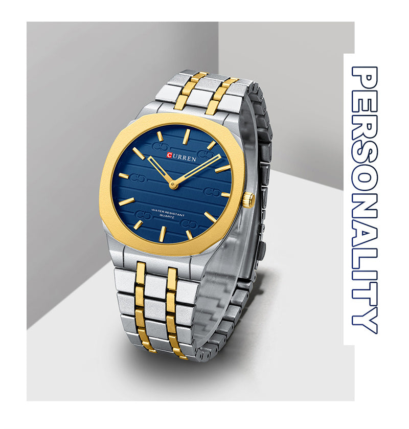 CURREN Quartz Stainless Steel Chain Wrist Watch For Men With Brand Box 8444