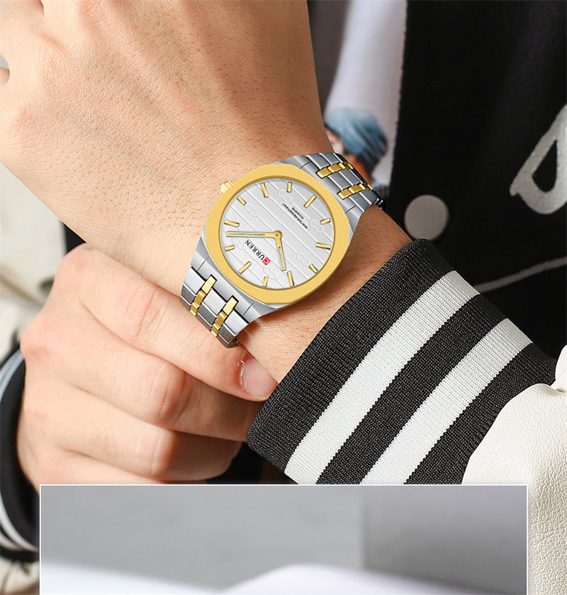 CURREN Quartz Stainless Steel Chain Wrist Watch For Men With Brand Box 8444
