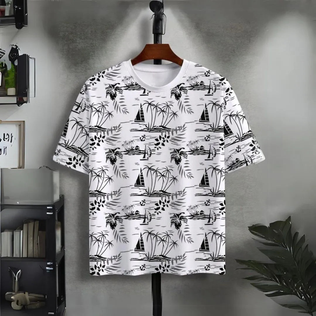 New Half Sleeve Printed and Soft 100% Cotton Summer Tshirt..