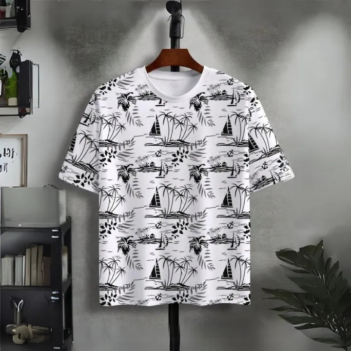New Half Sleeve Printed and Soft 100% Cotton Summer Tshirt..