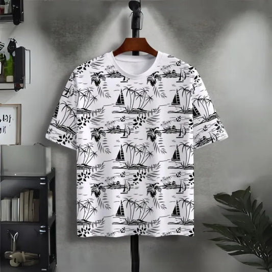 New Half Sleeve Printed and Soft 100% Cotton Summer Tshirt..